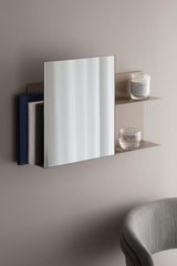 Broste Coppenhagen Svante Spiegel Wall Shelf With Mirror | Beige