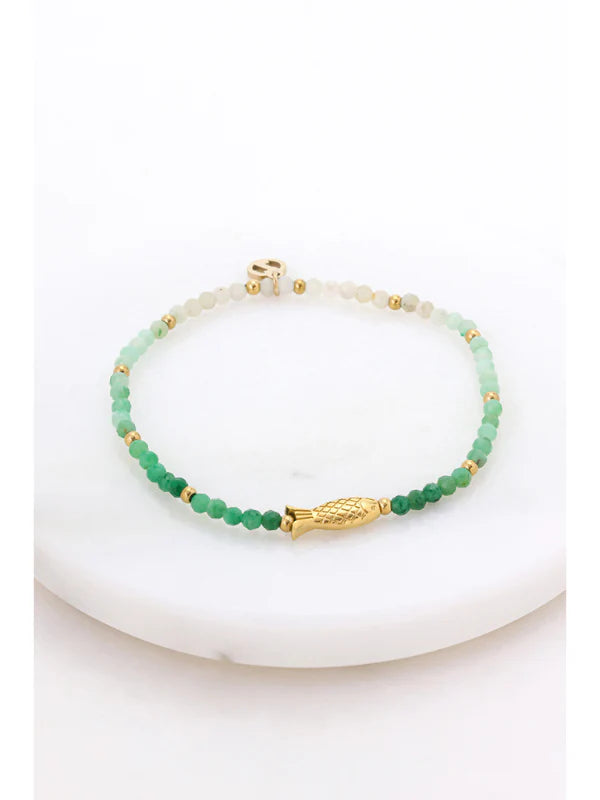 Zafino Emma Bracelet | Olive & Gold