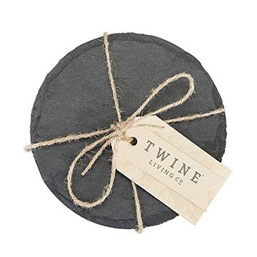 OXTED Country Home Circle Slate Coasters