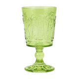 Palm Tree Glasses Goblets Green Set Of 4
