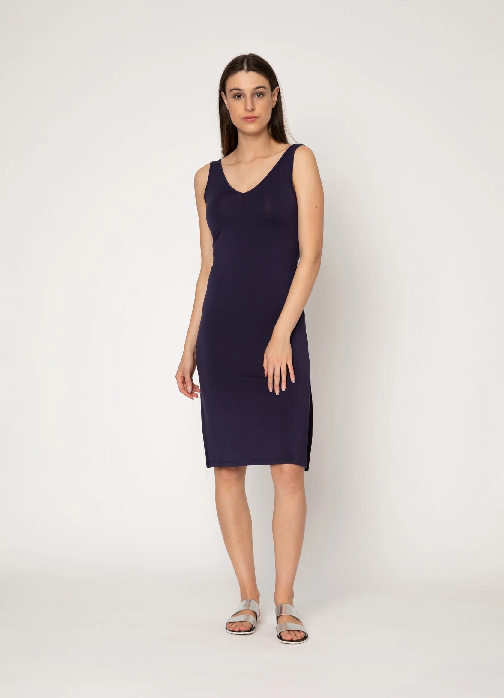 Two By Two Rayon Slip - Navy