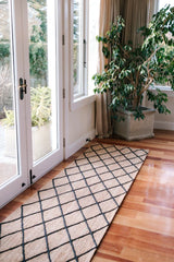 Diamond Jute Runner 80x300cm - Black