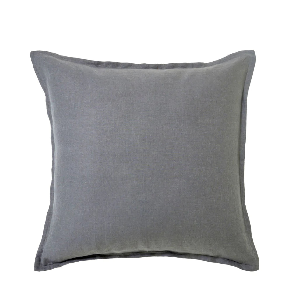 George Street Linen Pure Linen European Pillowcase | Charcoal