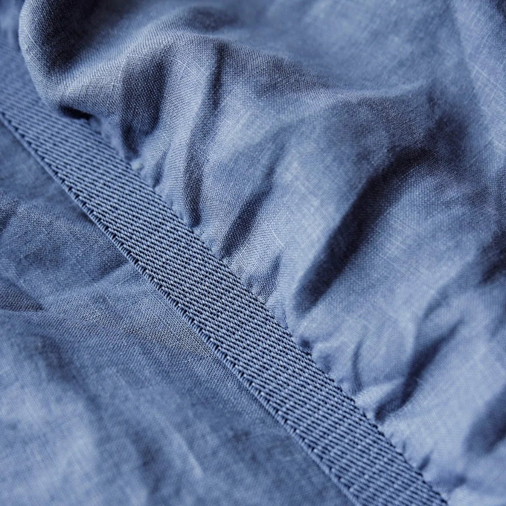 George Street Linen Pure Linen Fitted Sheet - Cadet
