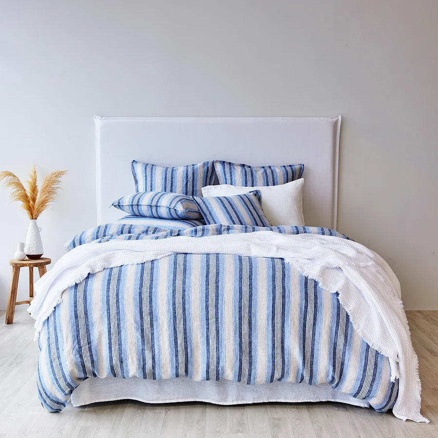 George Street Linen Duvet Cover Set | Cambridge Stripe