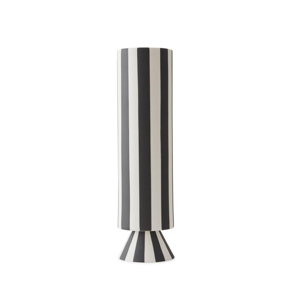 OYOY Toppu Vase Striped Black/White
