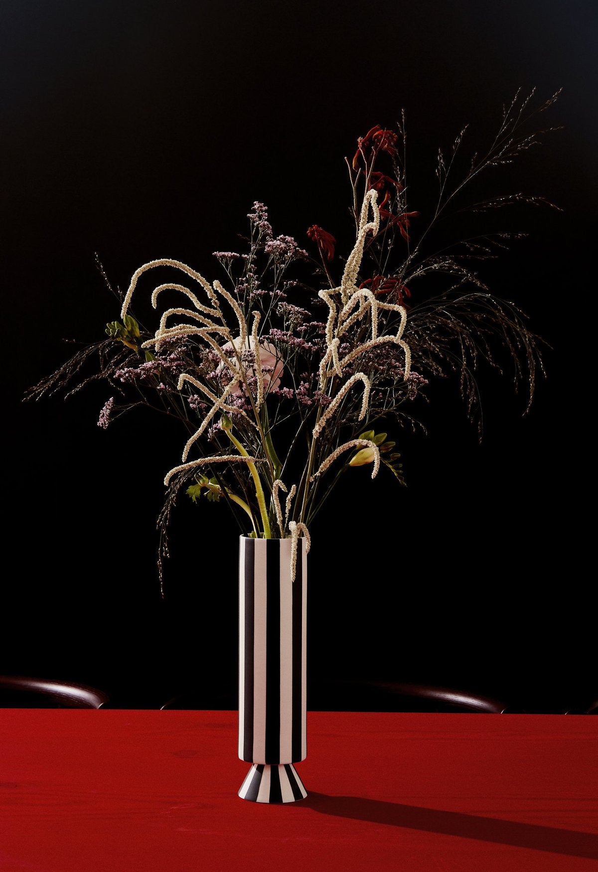 OYOY Toppu Vase Striped Black/White