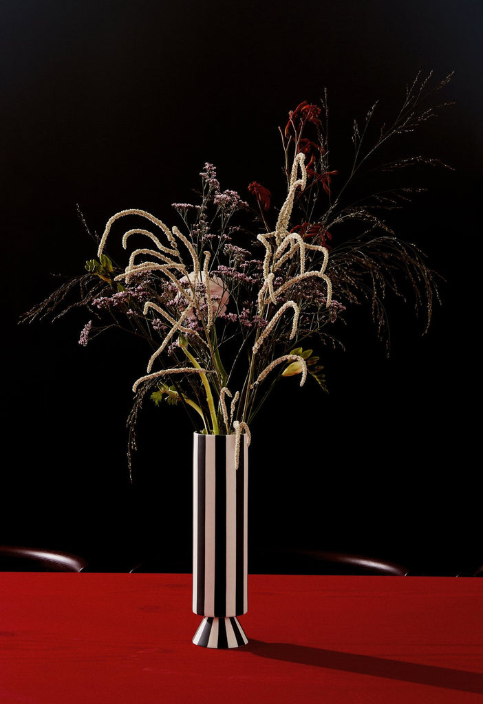 OYOY Toppu Vase Striped Black/White