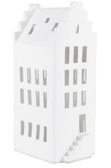 Rader Grande Gable Roof Porcelain Tealight House - White
