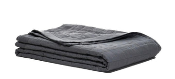 George Street Linen Quilted Coverlet - Charcoal