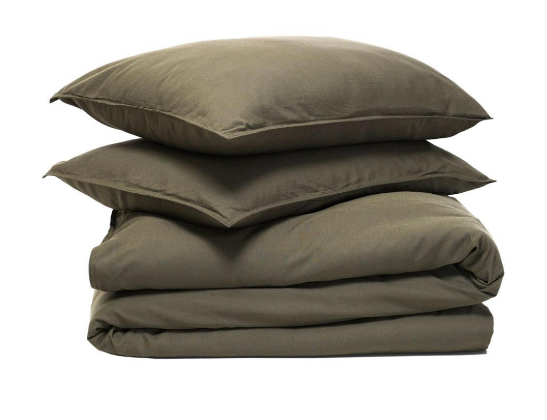 George Street Linen Bamboo Linen Duvet Cover Set - Dusty Olive