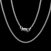 NIKKI ROSS Diamond Cut Curb Chain 53cm - Sterling Silver