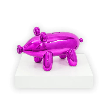 Made By Humans Pig -  Balloon Money Bank - Pink