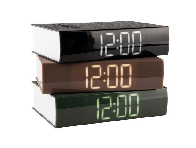 Karlsson Alarm Clock LED Book Brown