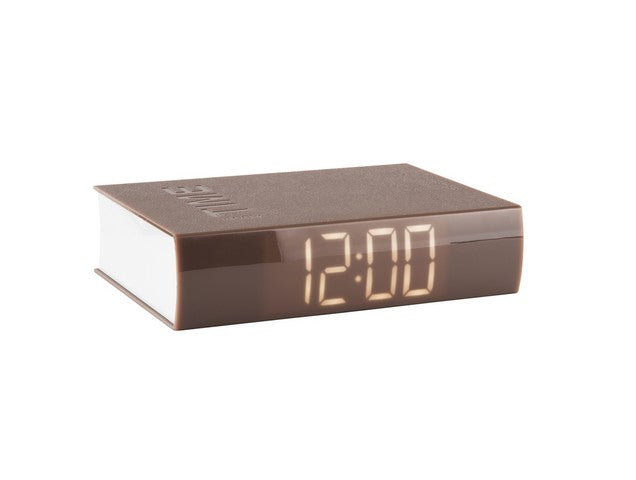 Karlsson Alarm Clock LED Book Brown