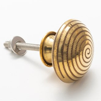 Round Circle Brass Knob