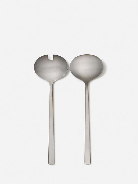 Citta Utility Salad Servers S/2 Brushed
