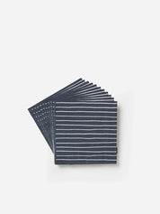 Citta Stripe Dinner Napkin  Navy | White