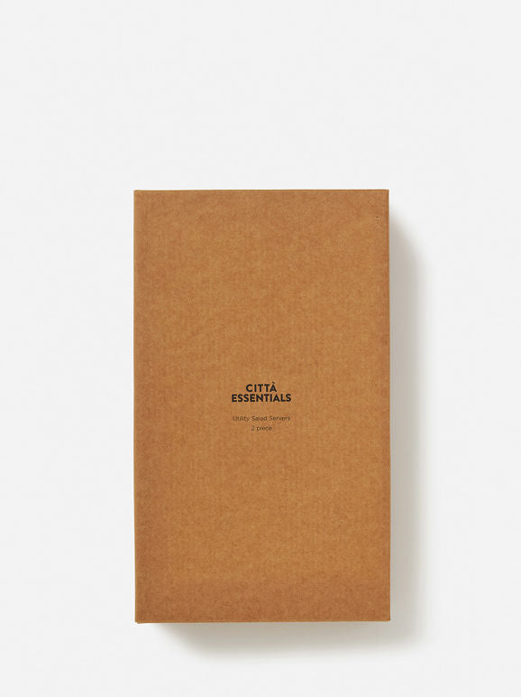 Citta Utility Salad Servers S/2 Brushed