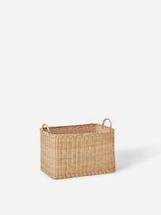 Citta Rectangle Rattan Laundry Basket Medium | Natural