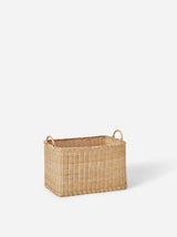 Citta Rectangle Rattan Laundry Basket Medium | Natural