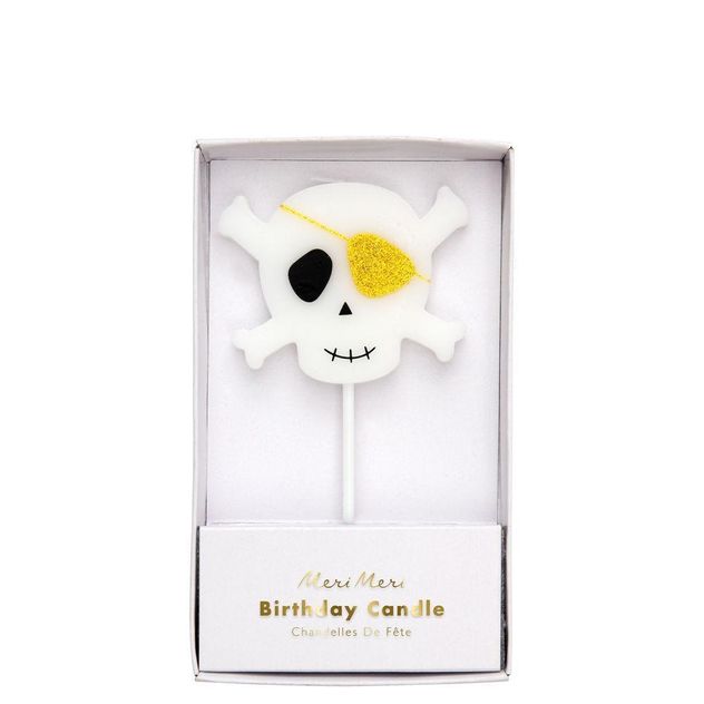 Meri Meri Large Skull & Crossbones Candle